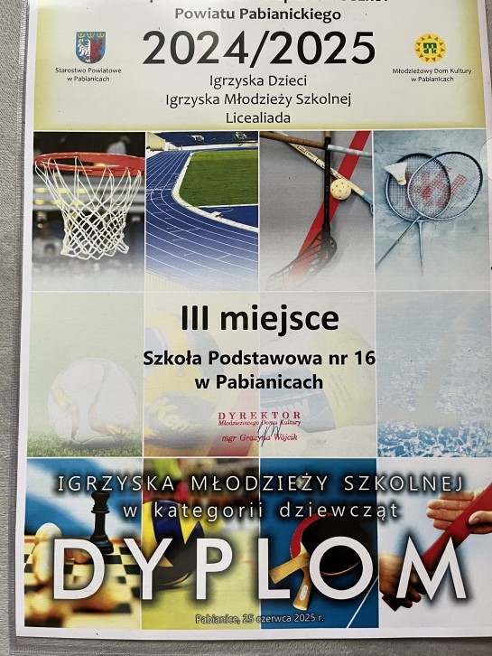 PODSUMOWANIE WSPӣZAWODNICTWA SPORTOWEGO POWIATU PABIANICKIEGO