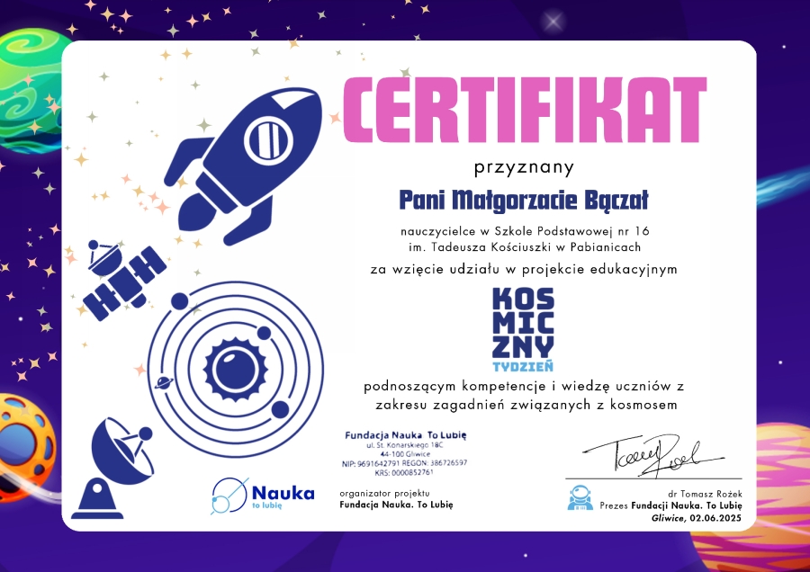 KOSMICZNA PRZYGODA W KLASIE 2C