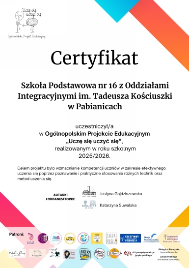PROJEKT EDUKACYJNY „UCZ� SI� UCZY�”&nbsp;
